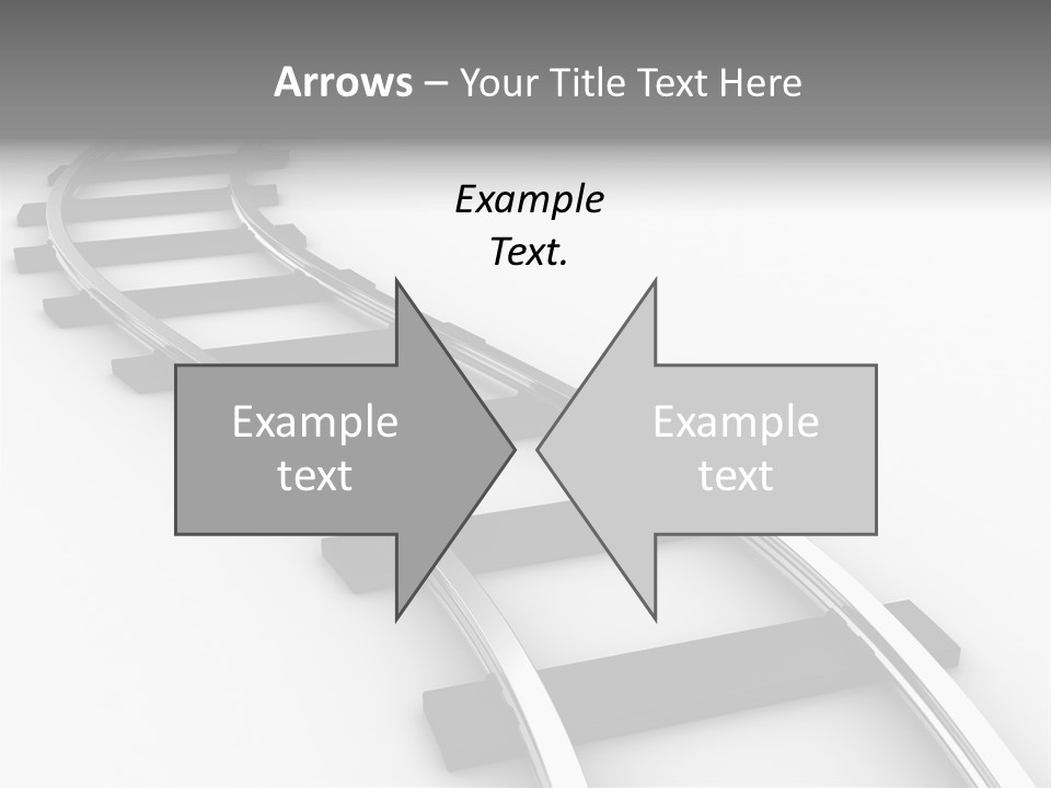 White Railroad Strip PowerPoint Template