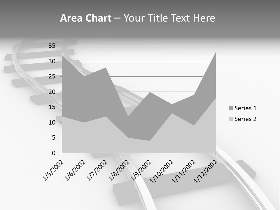 White Railroad Strip PowerPoint Template