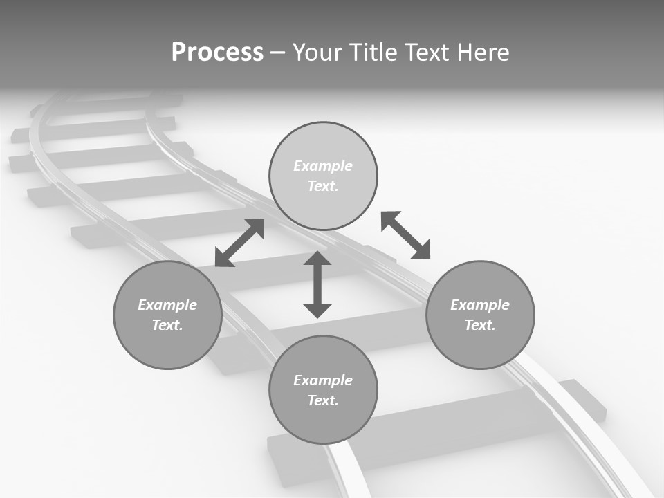 White Railroad Strip PowerPoint Template