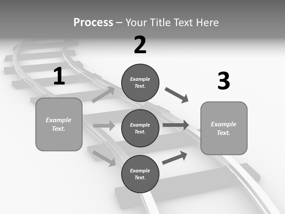 White Railroad Strip PowerPoint Template