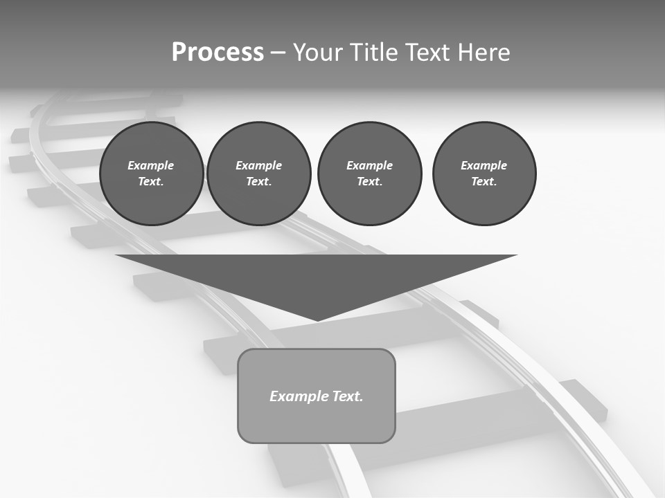 White Railroad Strip PowerPoint Template