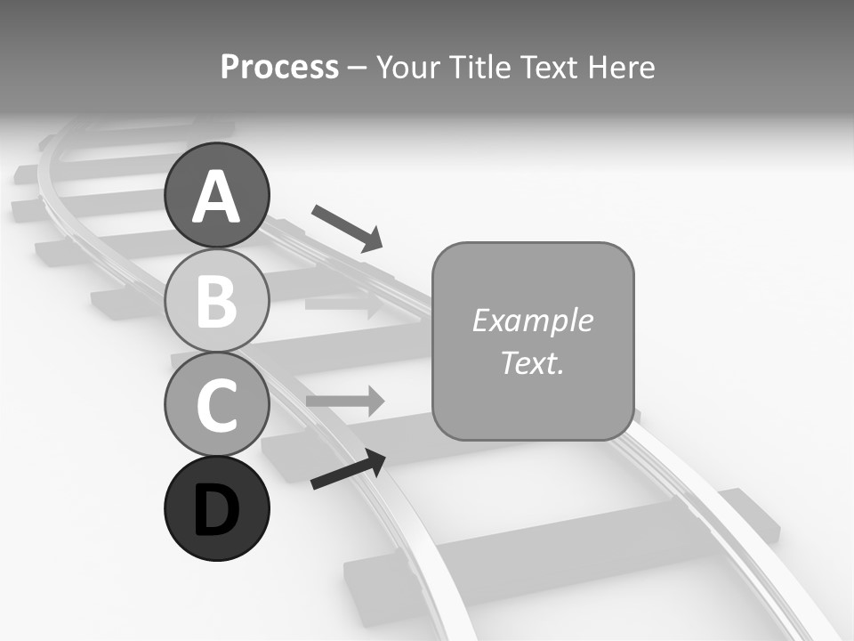 White Railroad Strip PowerPoint Template