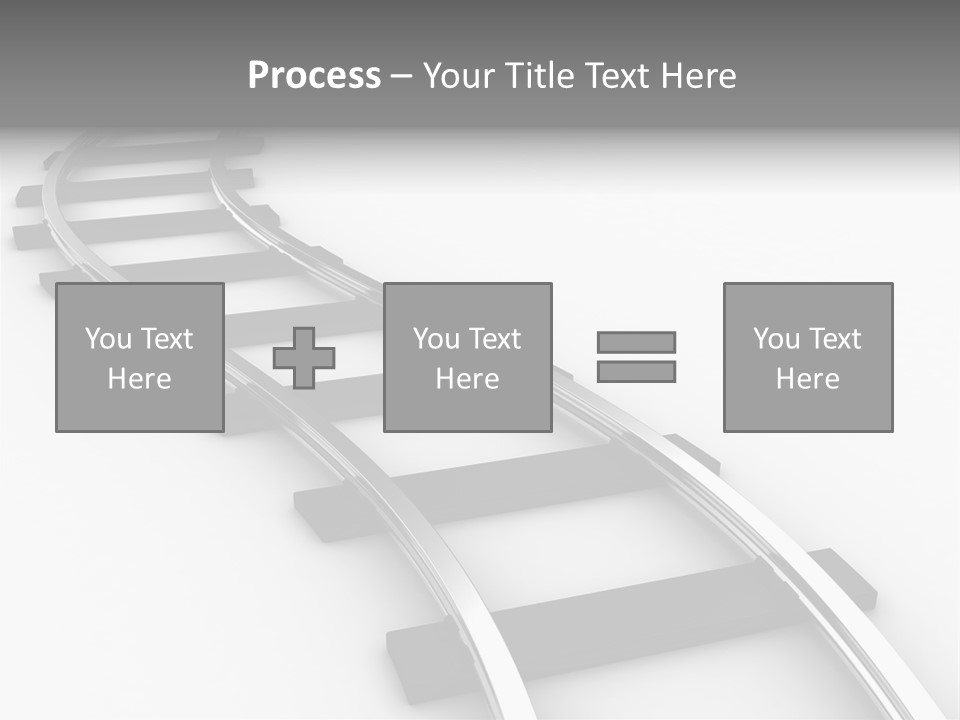 White Railroad Strip PowerPoint Template