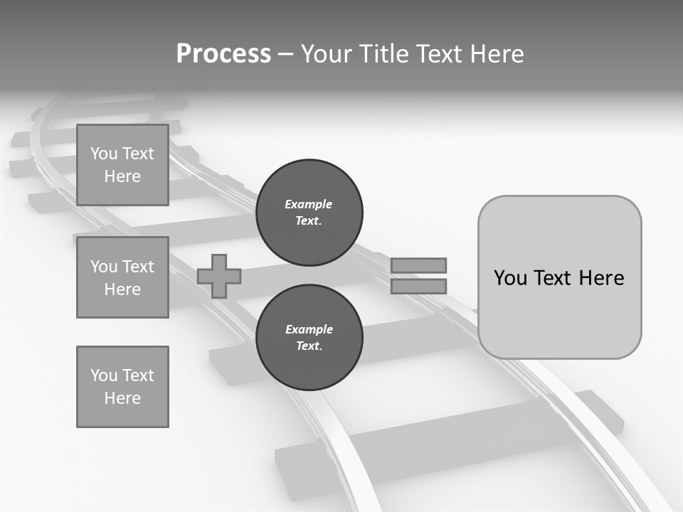 White Railroad Strip PowerPoint Template