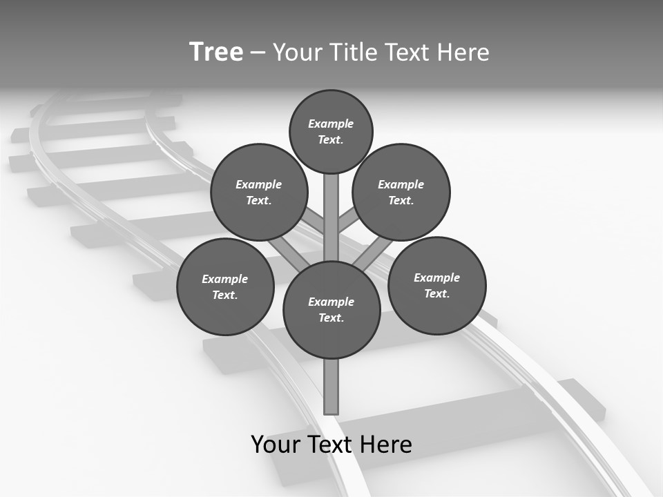 White Railroad Strip PowerPoint Template