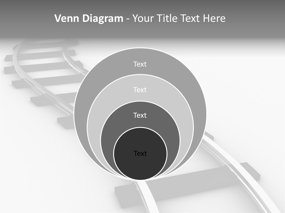 White Railroad Strip PowerPoint Template