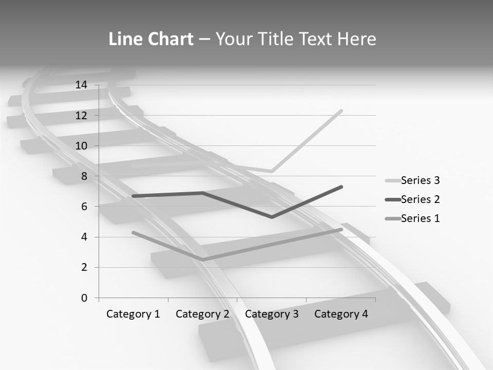 White Railroad Strip PowerPoint Template