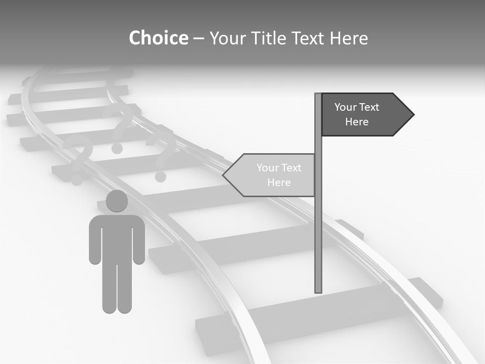 White Railroad Strip PowerPoint Template