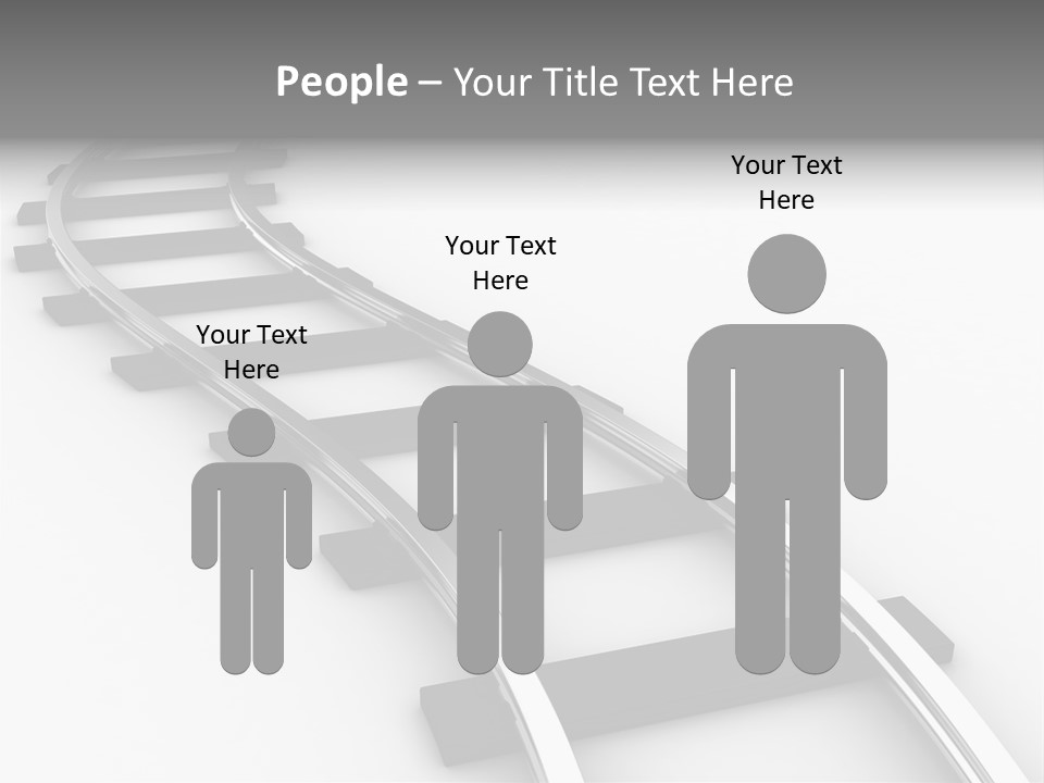 White Railroad Strip PowerPoint Template
