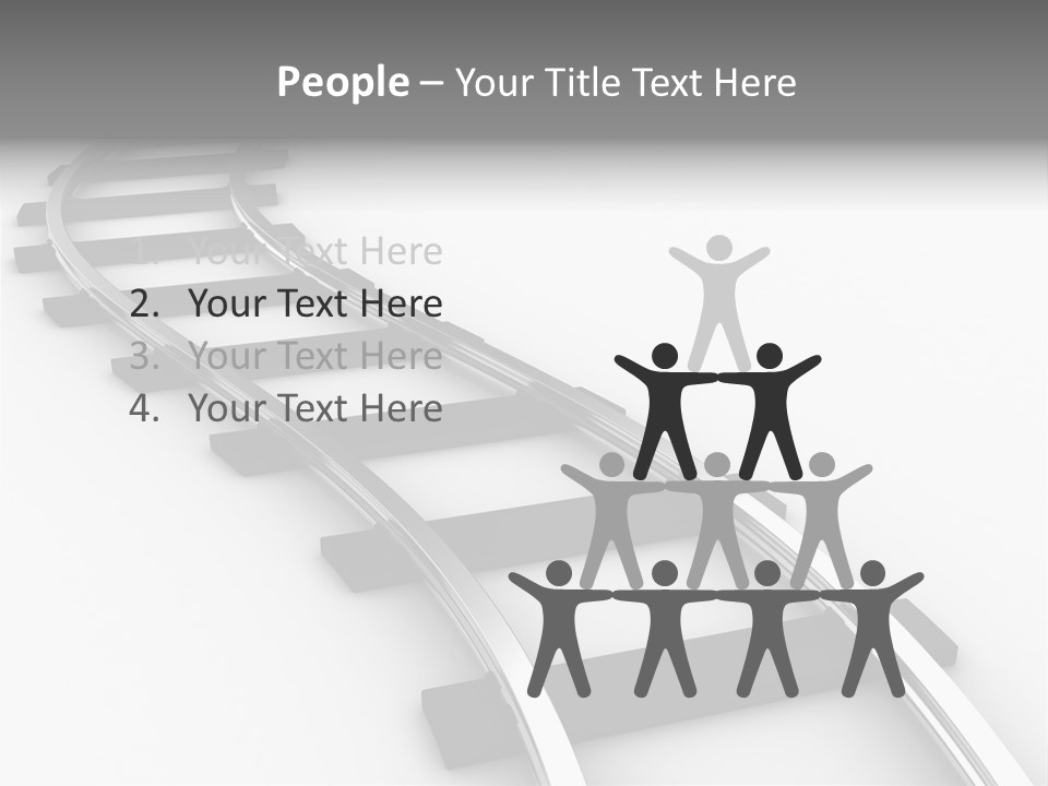 White Railroad Strip PowerPoint Template