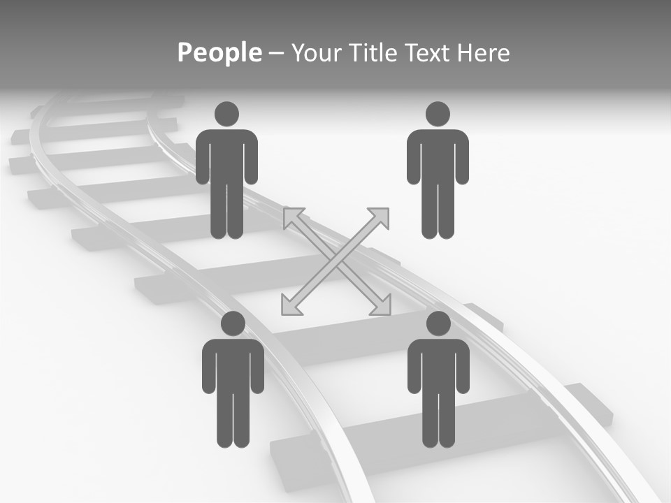 White Railroad Strip PowerPoint Template