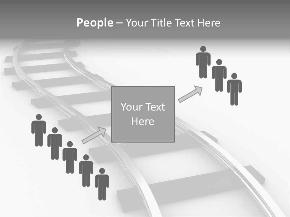 White Railroad Strip PowerPoint Template
