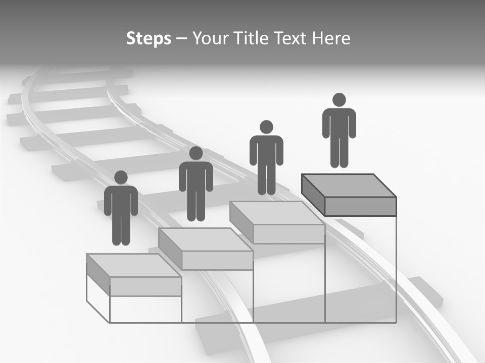 White Railroad Strip PowerPoint Template