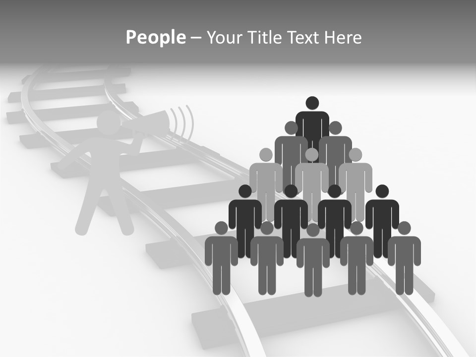 White Railroad Strip PowerPoint Template