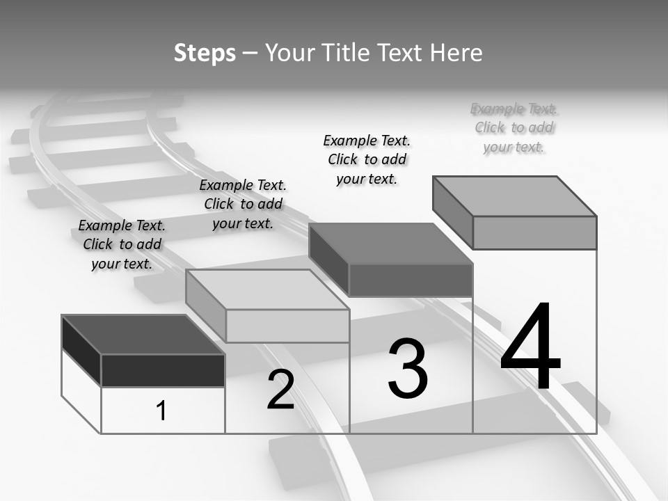 White Railroad Strip PowerPoint Template