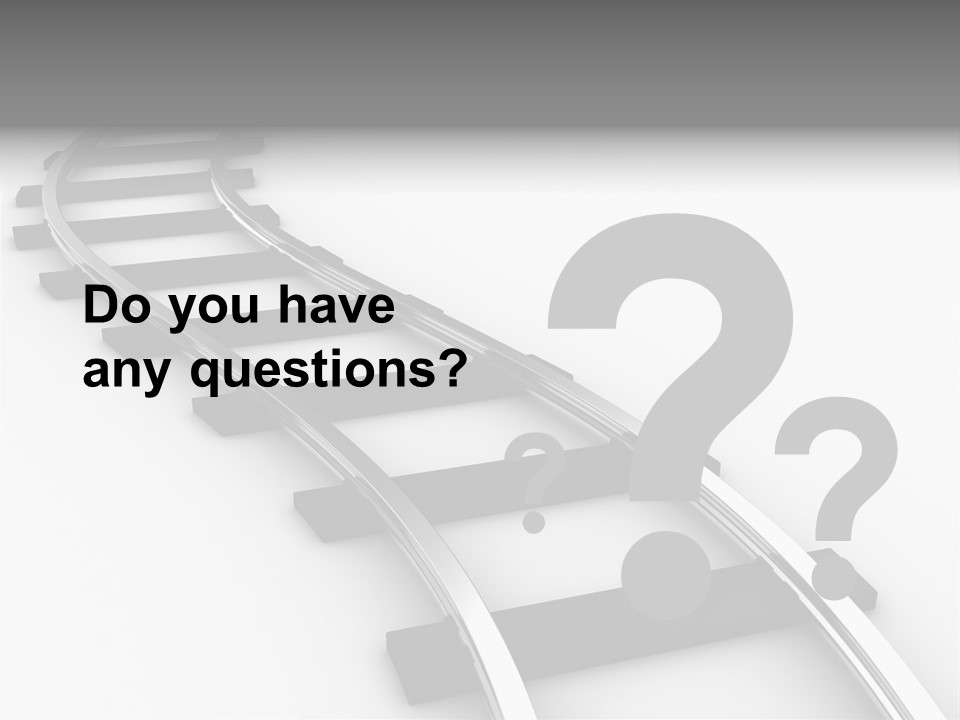 White Railroad Strip PowerPoint Template