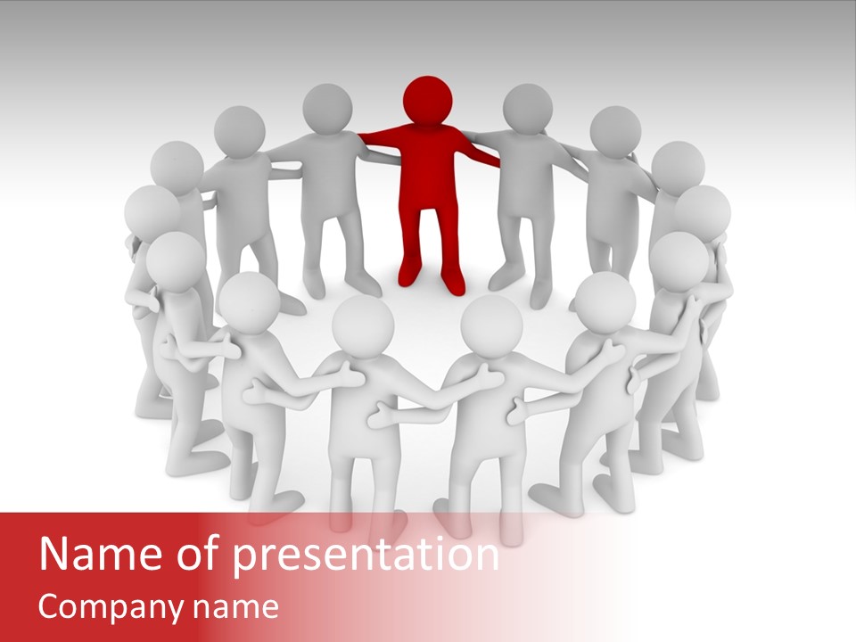 Together Assistance Crowd PowerPoint Template