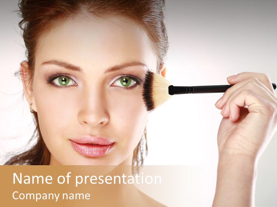 Girl Portrait Vogue PowerPoint Template