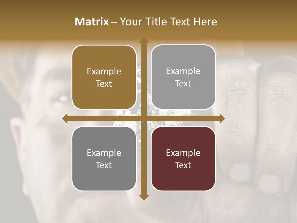 Mine Dirt Helmet PowerPoint Template