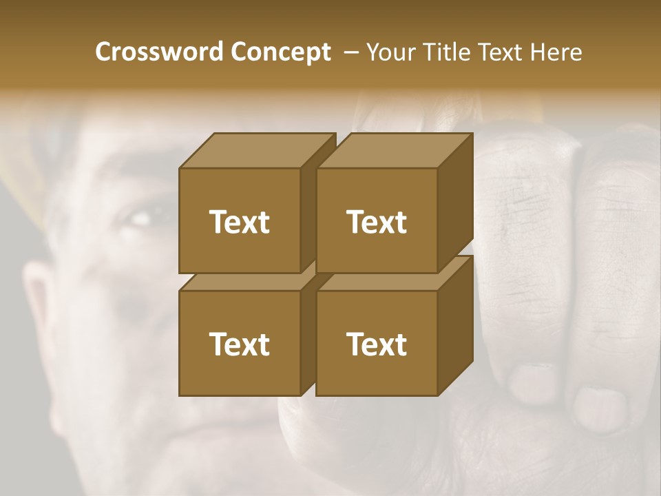 Mine Dirt Helmet PowerPoint Template