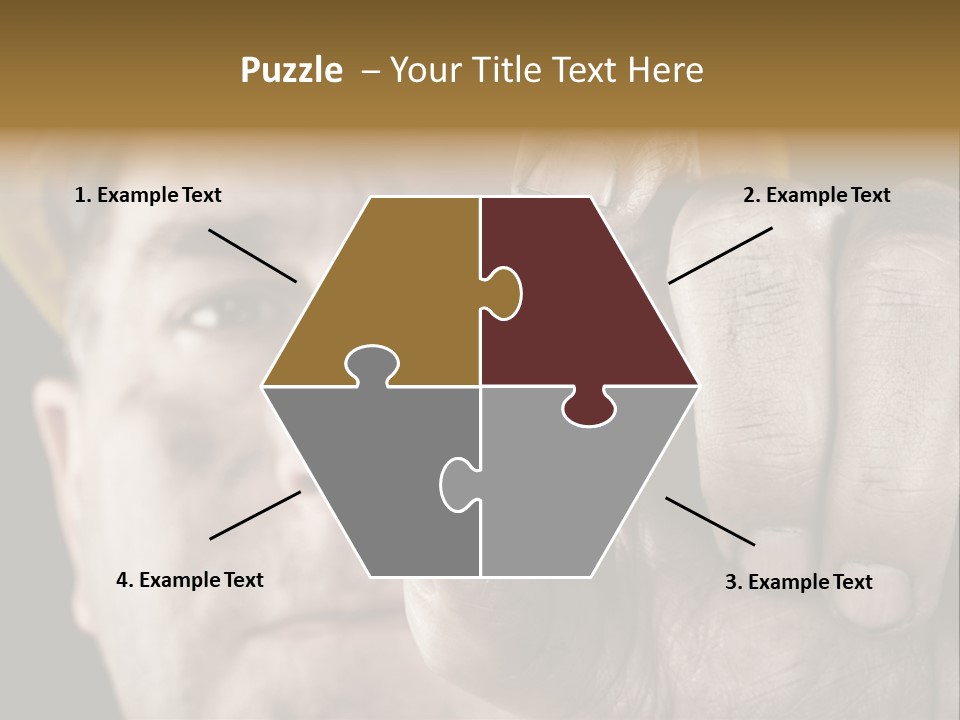 Mine Dirt Helmet PowerPoint Template