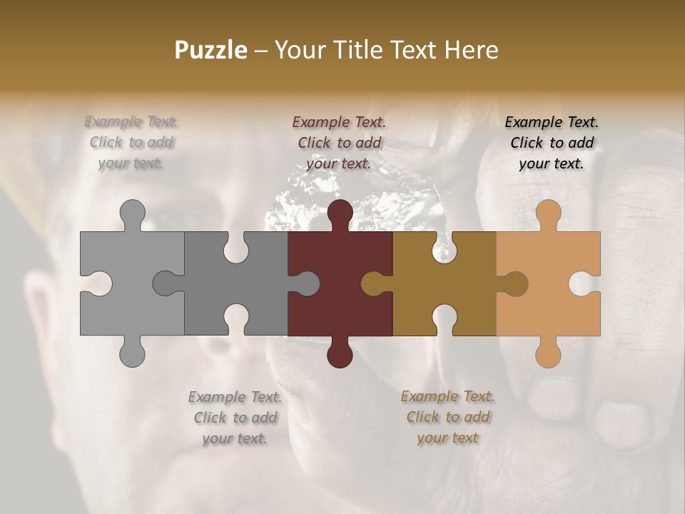 Mine Dirt Helmet PowerPoint Template