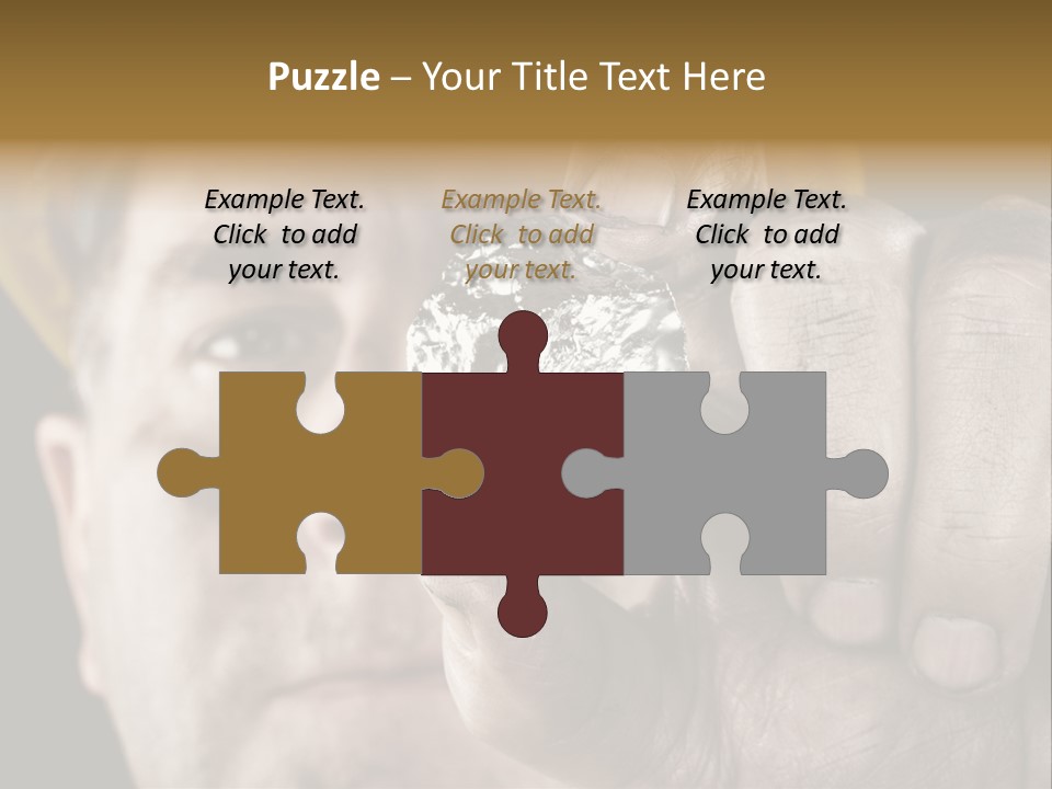 Mine Dirt Helmet PowerPoint Template