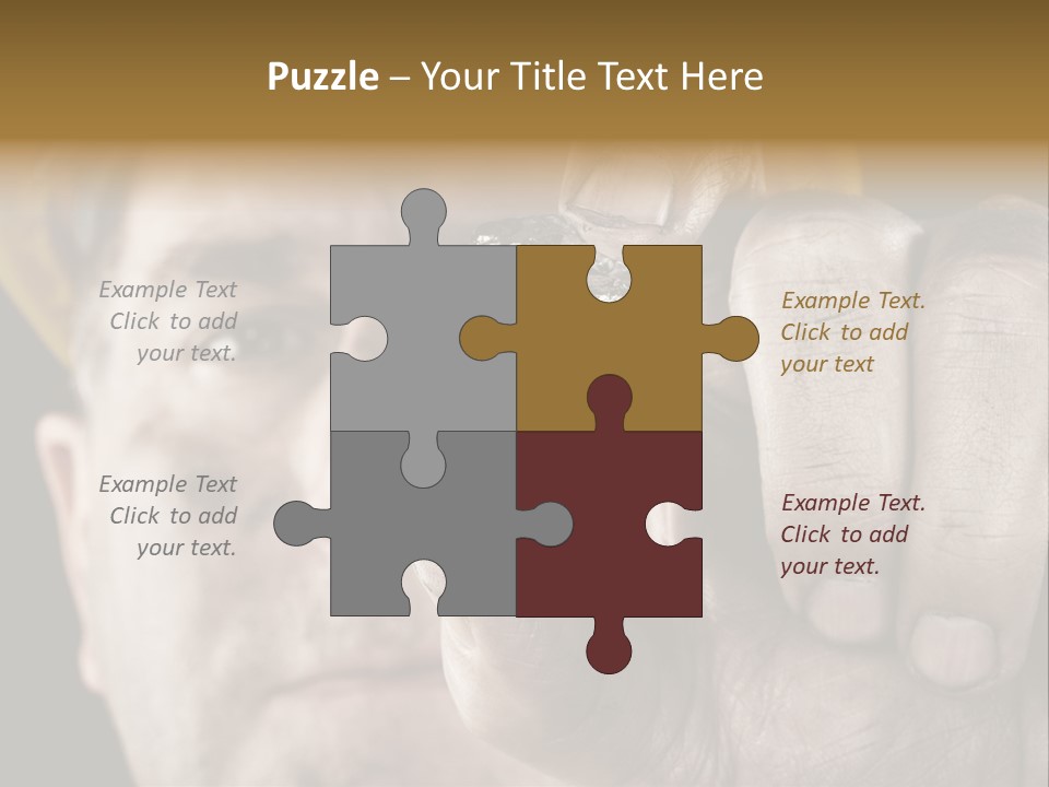 Mine Dirt Helmet PowerPoint Template