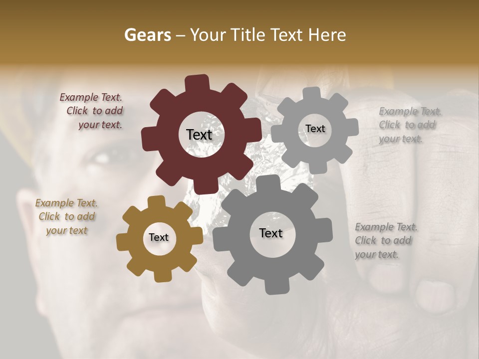 Mine Dirt Helmet PowerPoint Template