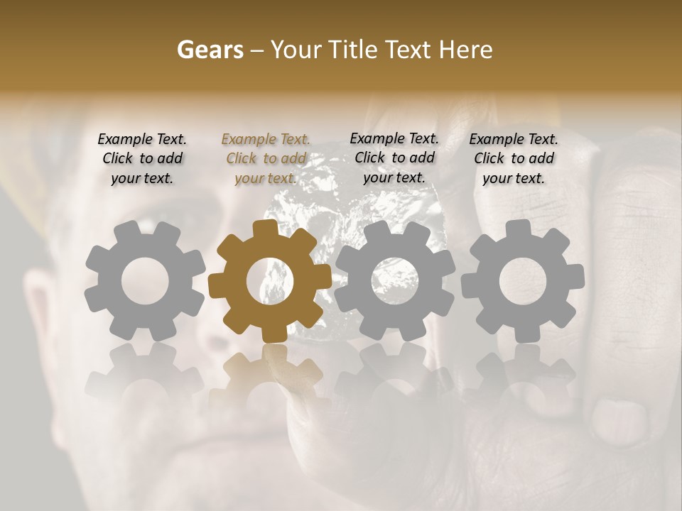 Mine Dirt Helmet PowerPoint Template