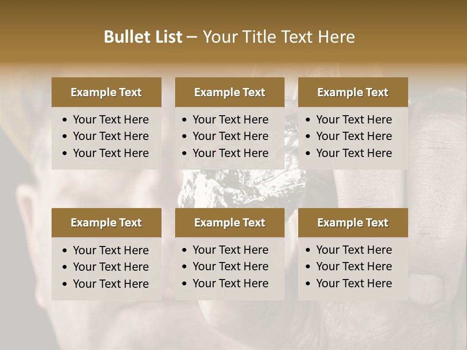 Mine Dirt Helmet PowerPoint Template