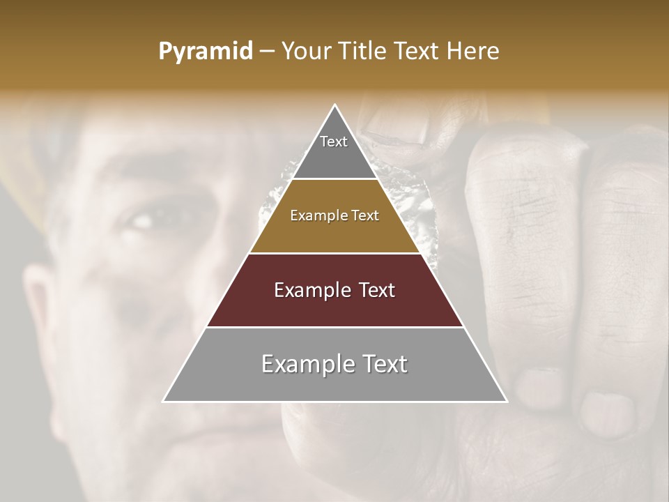 Mine Dirt Helmet PowerPoint Template