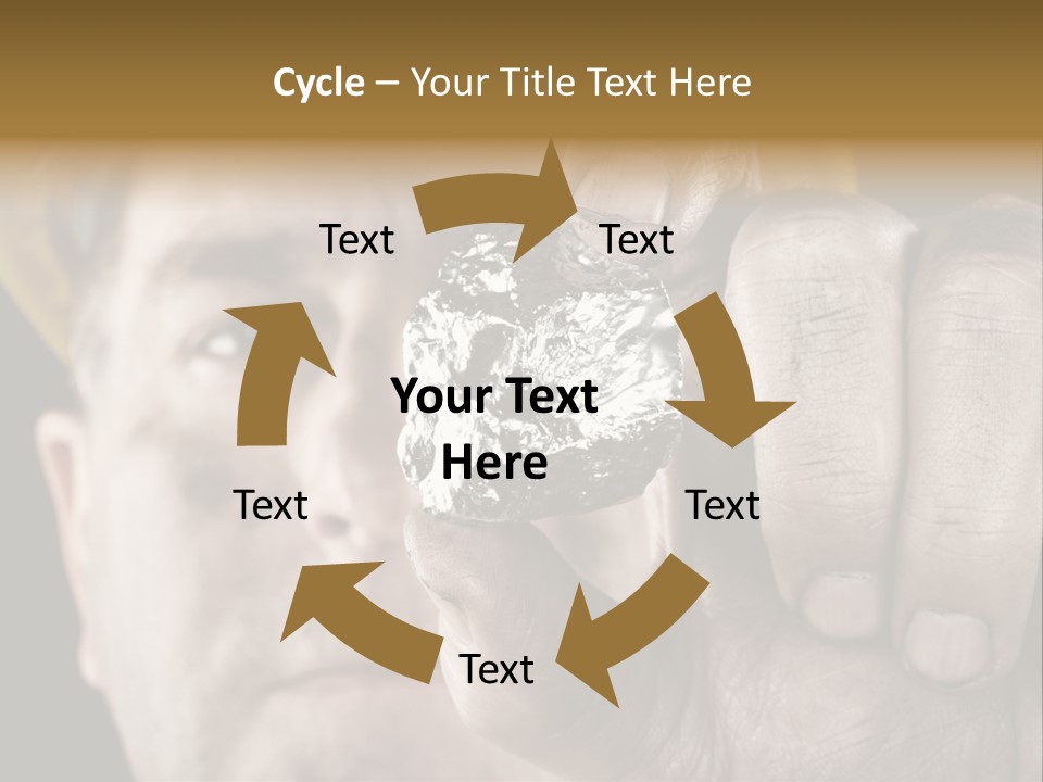 Mine Dirt Helmet PowerPoint Template