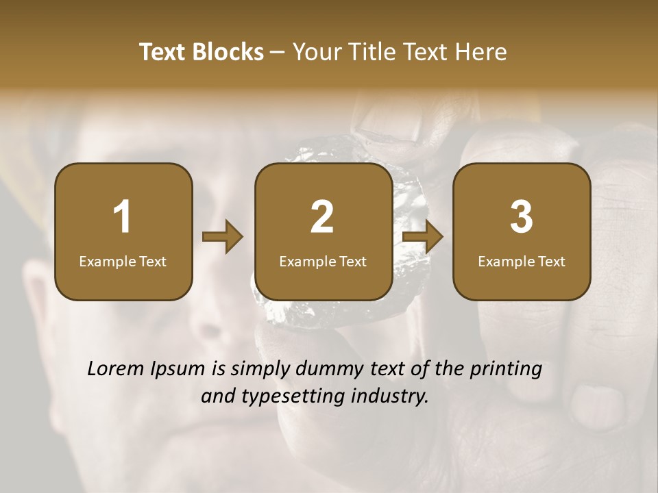 Mine Dirt Helmet PowerPoint Template