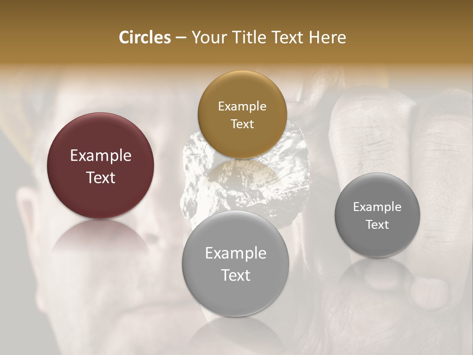 Mine Dirt Helmet PowerPoint Template