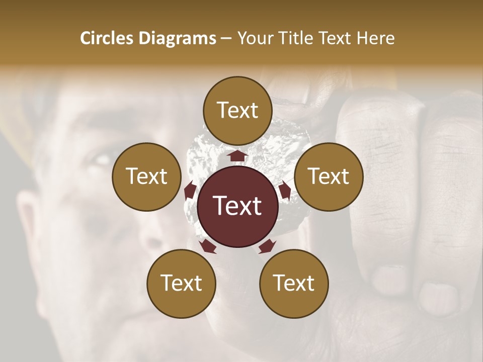 Mine Dirt Helmet PowerPoint Template