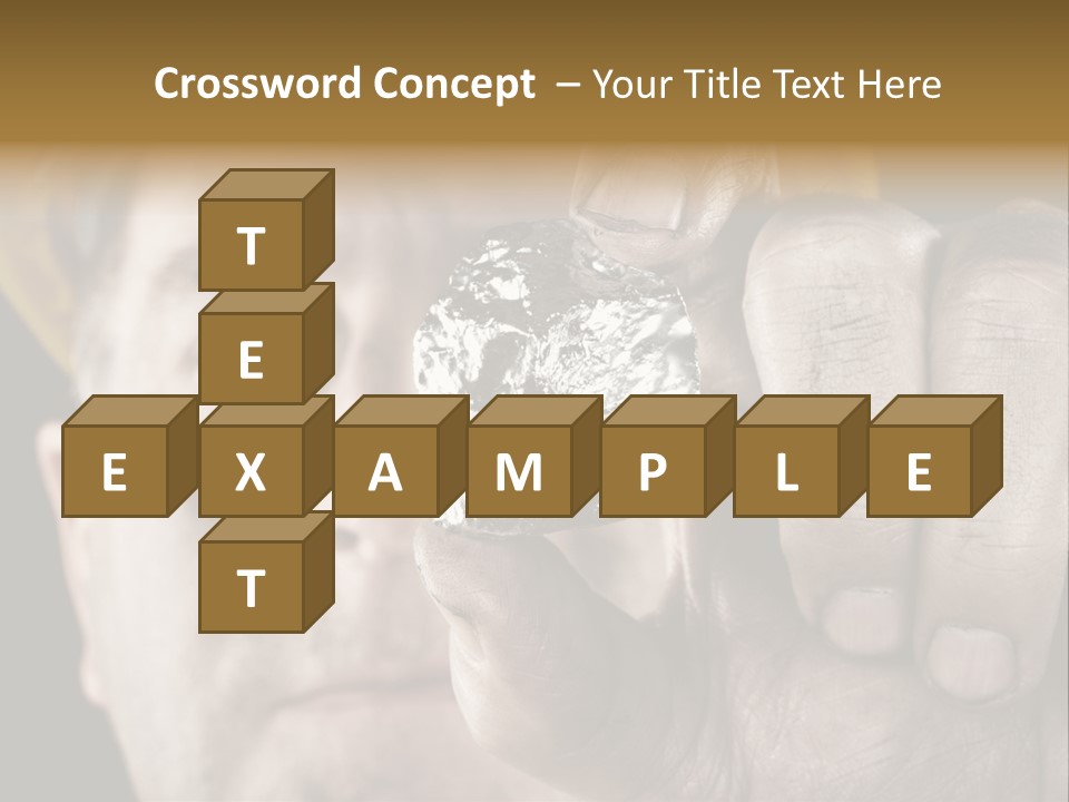 Mine Dirt Helmet PowerPoint Template