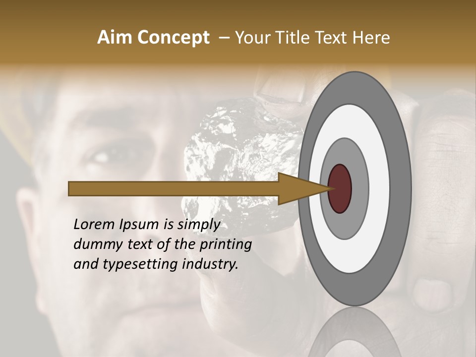 Mine Dirt Helmet PowerPoint Template