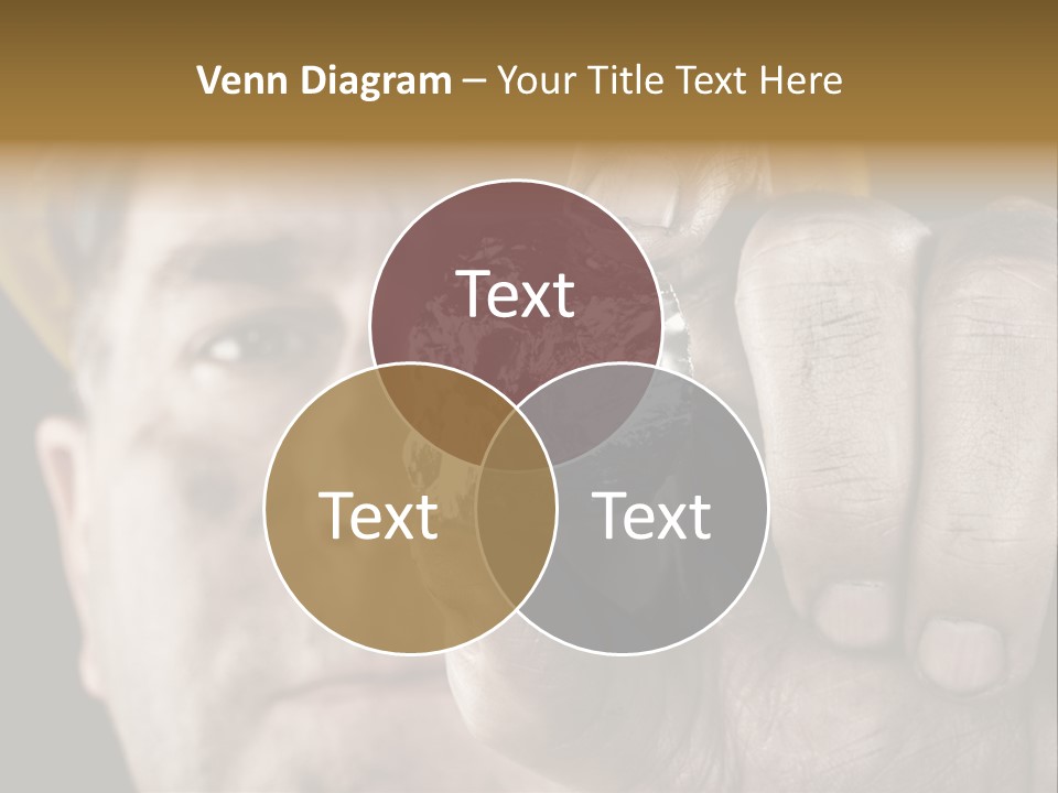 Mine Dirt Helmet PowerPoint Template