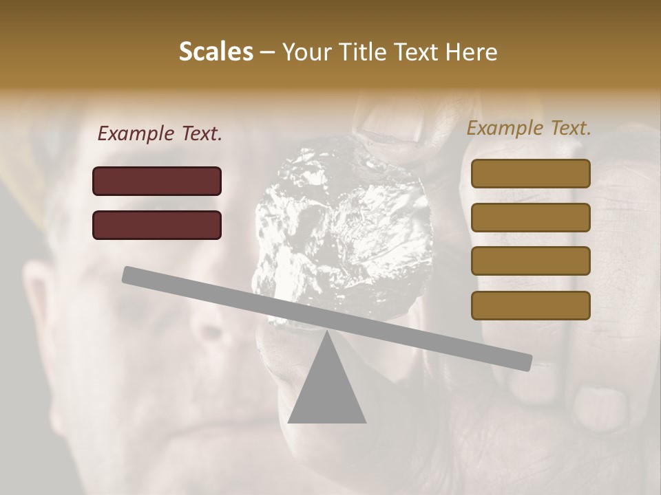 Mine Dirt Helmet PowerPoint Template