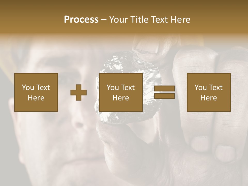 Mine Dirt Helmet PowerPoint Template