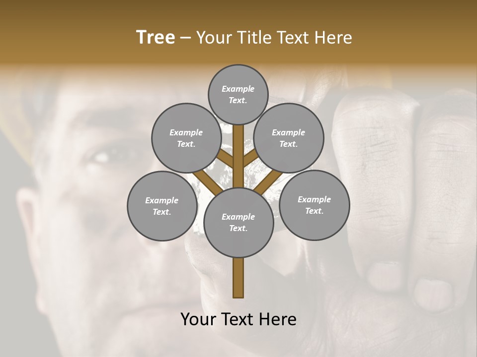 Mine Dirt Helmet PowerPoint Template