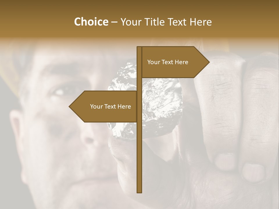 Mine Dirt Helmet PowerPoint Template