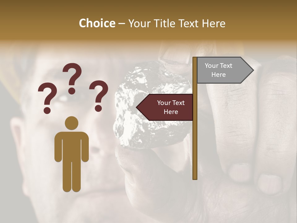 Mine Dirt Helmet PowerPoint Template