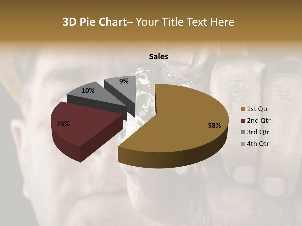 Mine Dirt Helmet PowerPoint Template