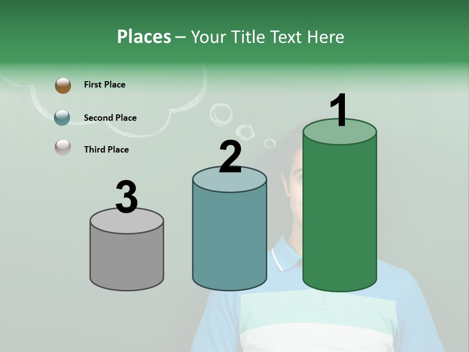 Happy Toothy Looking Up PowerPoint Template