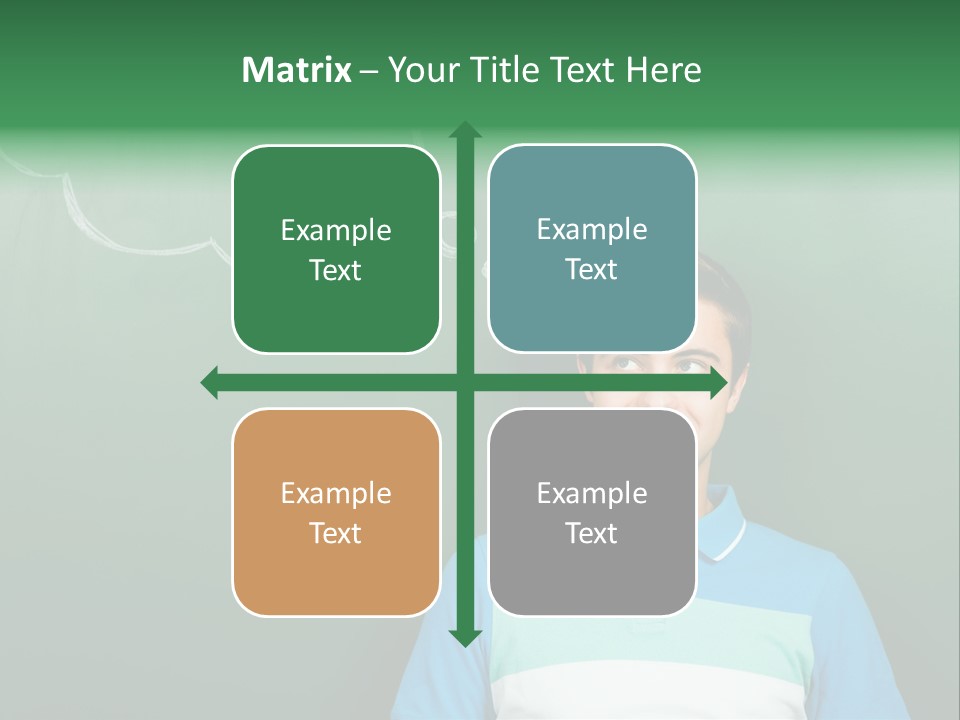 Happy Toothy Looking Up PowerPoint Template