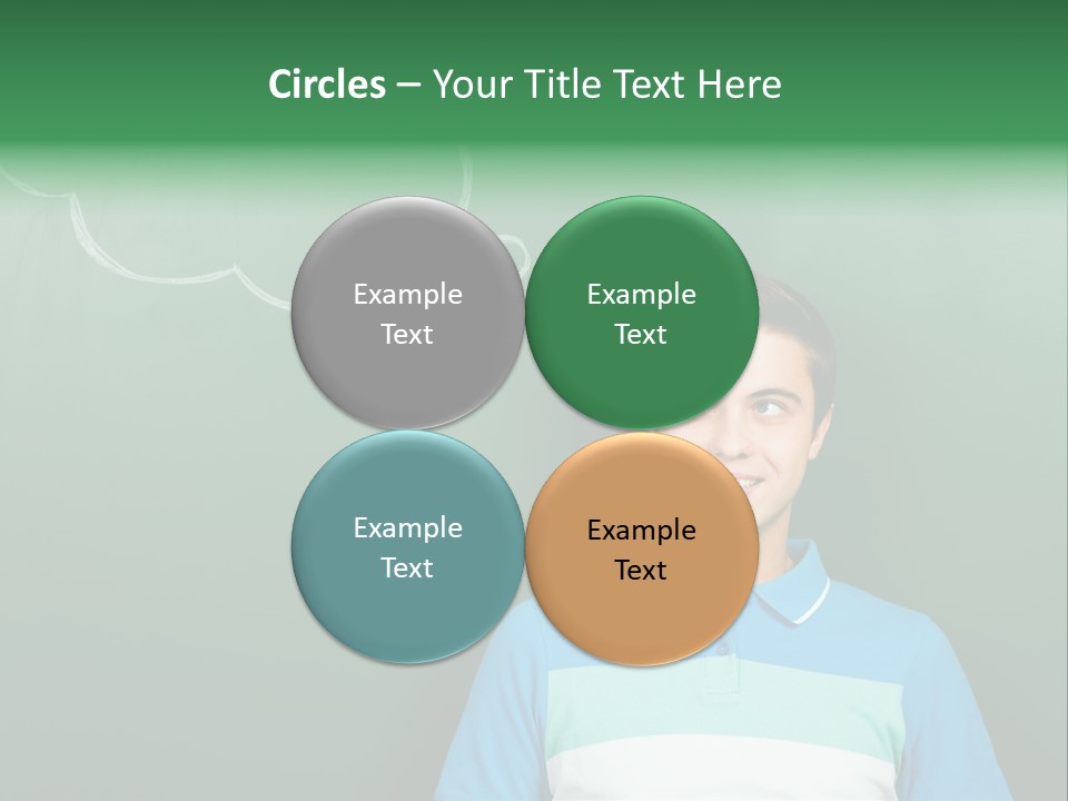 Happy Toothy Looking Up PowerPoint Template