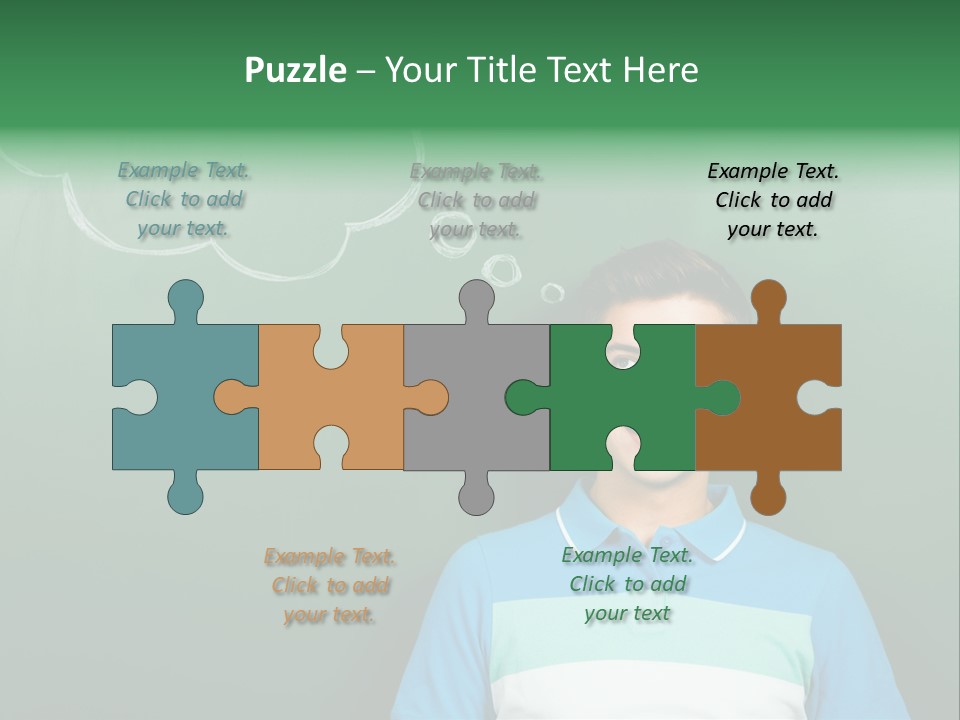 Happy Toothy Looking Up PowerPoint Template