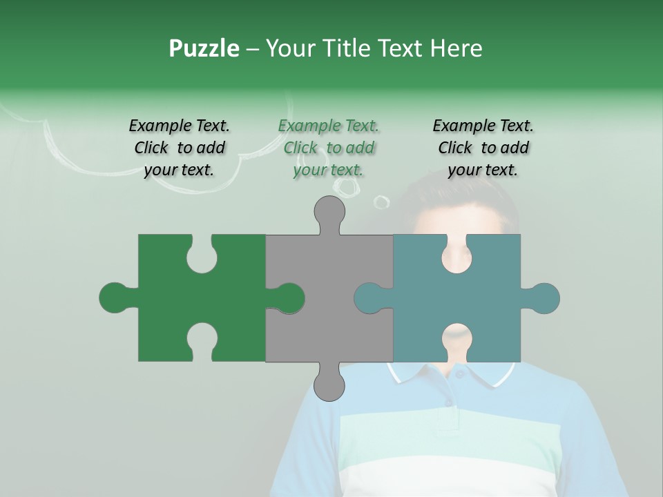 Happy Toothy Looking Up PowerPoint Template